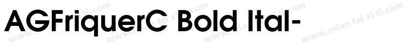 AGFriquerC Bold Ital字体转换